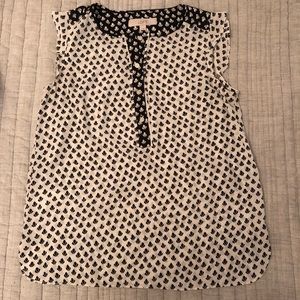 Loft black and white blouse